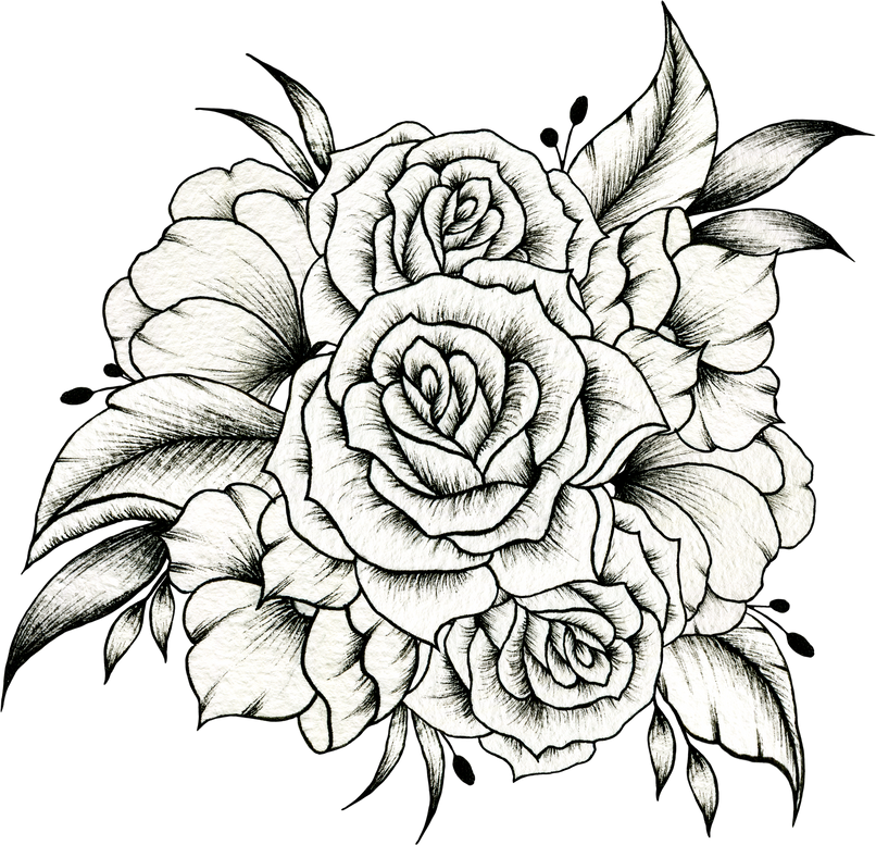 Hand Drawn Flower Sketch Illustration